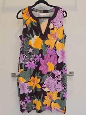 Like New Land's End Floral Cotton Dress Size M (10/12)